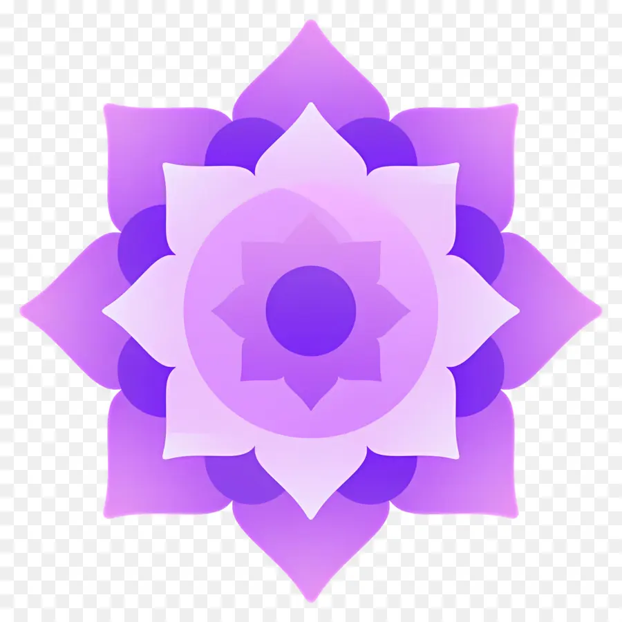 Mandala，Flor Morada PNG