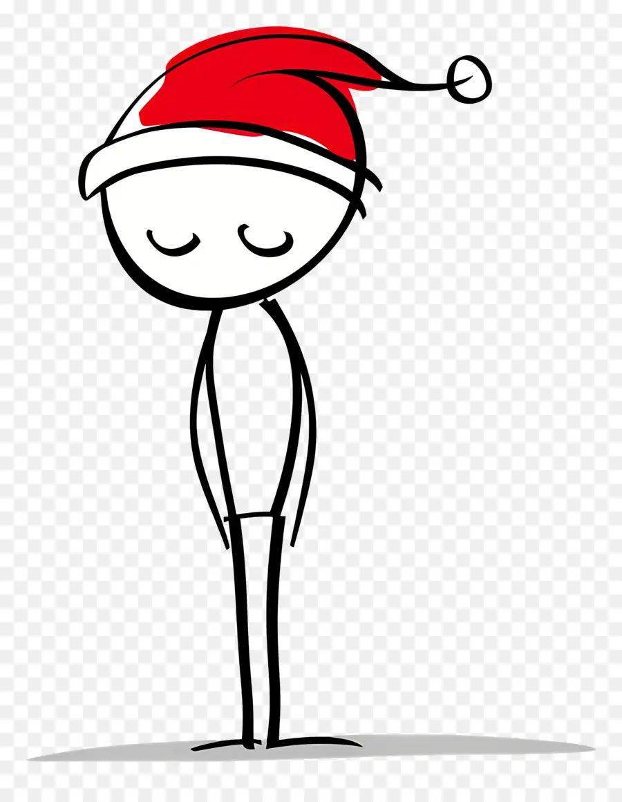 Figura De Palo De Navidad，Figura De Palo Con Gorro De Papá Noel PNG