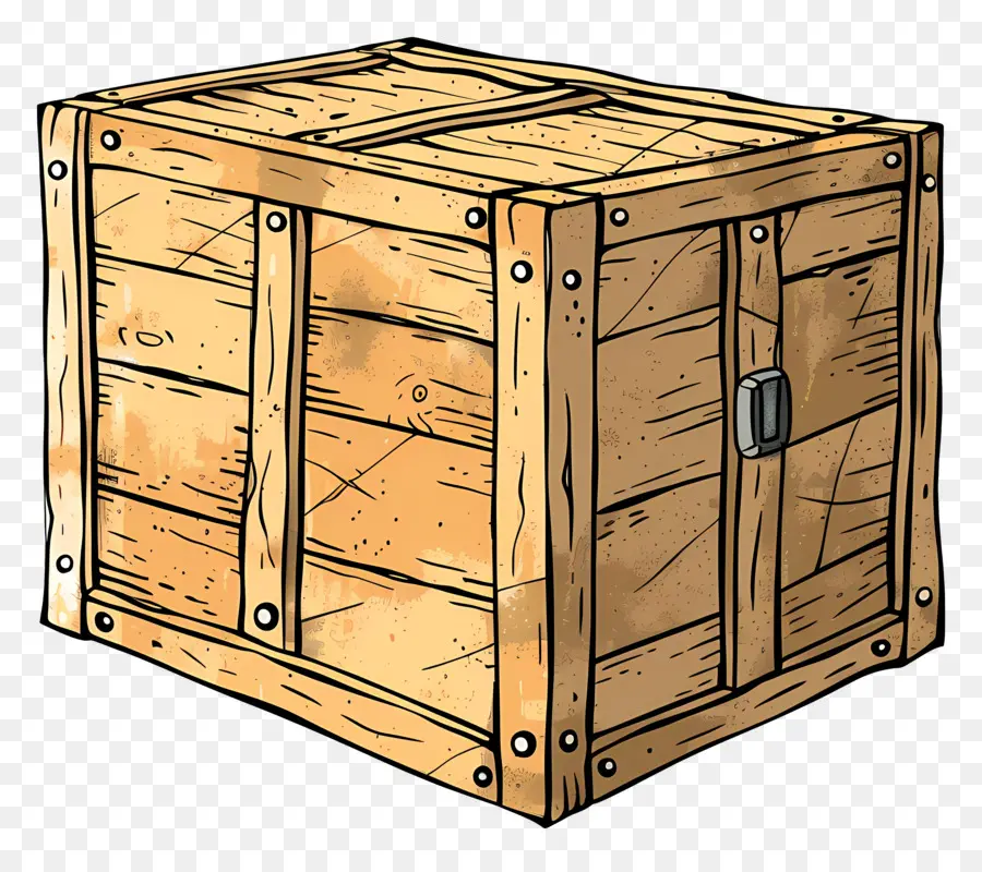 Caja De Madera De Carga，Caja De Madera PNG