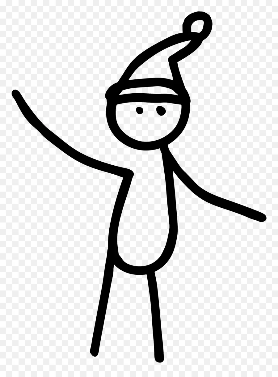 Figura De Palo De Navidad，Figura De Palo Con Sombrero PNG