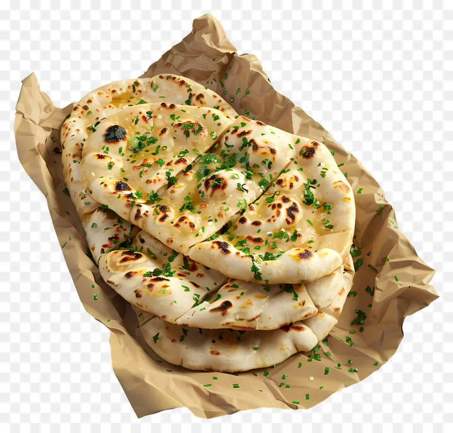 Pan Naan，Pan Naan Con Ajo PNG