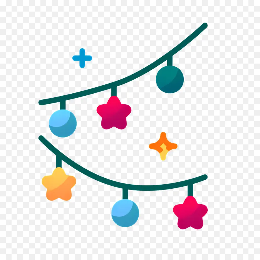 Luces De Cadena，Luces De Navidad PNG