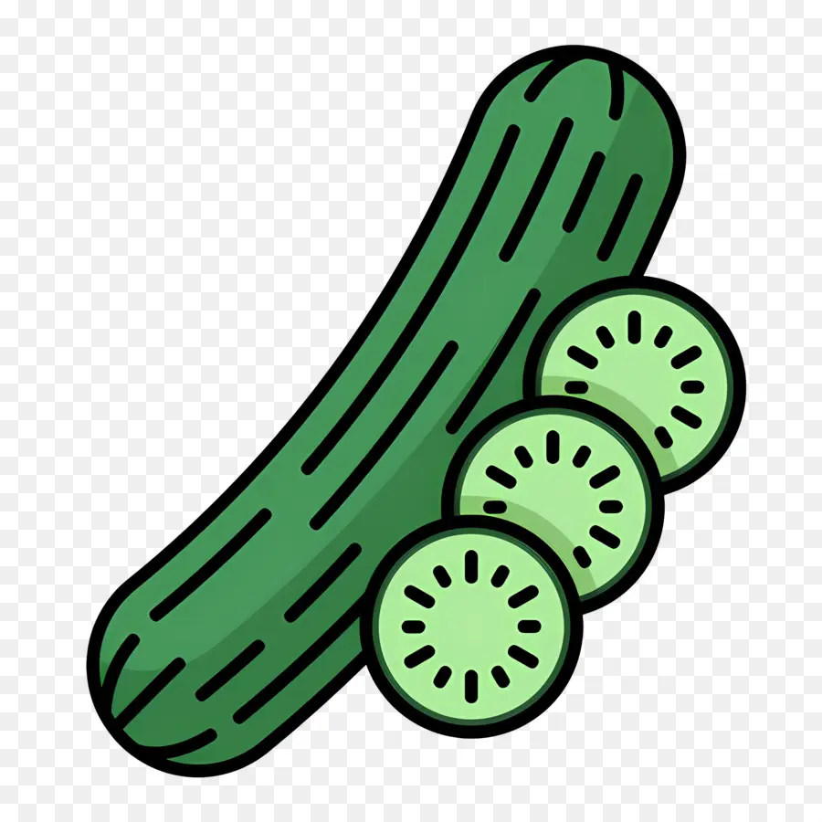 Pepino，Rebanadas PNG