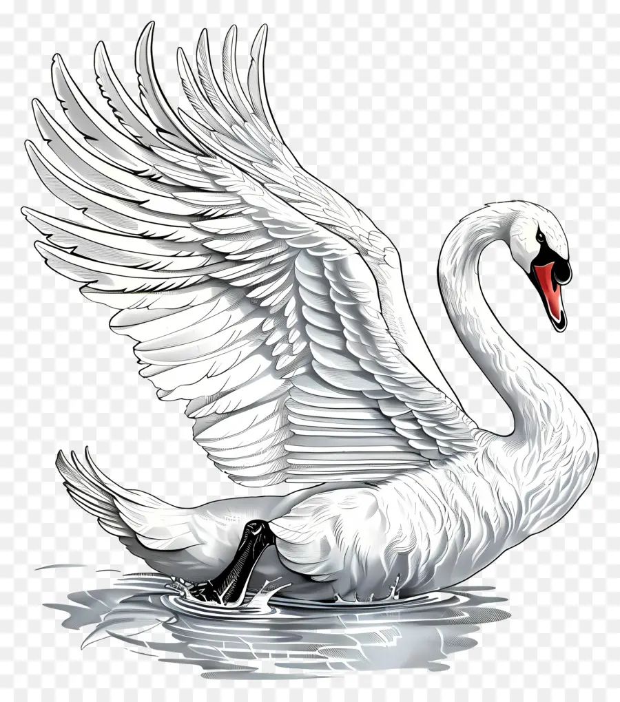 Cisne Blanco，Pájaro PNG