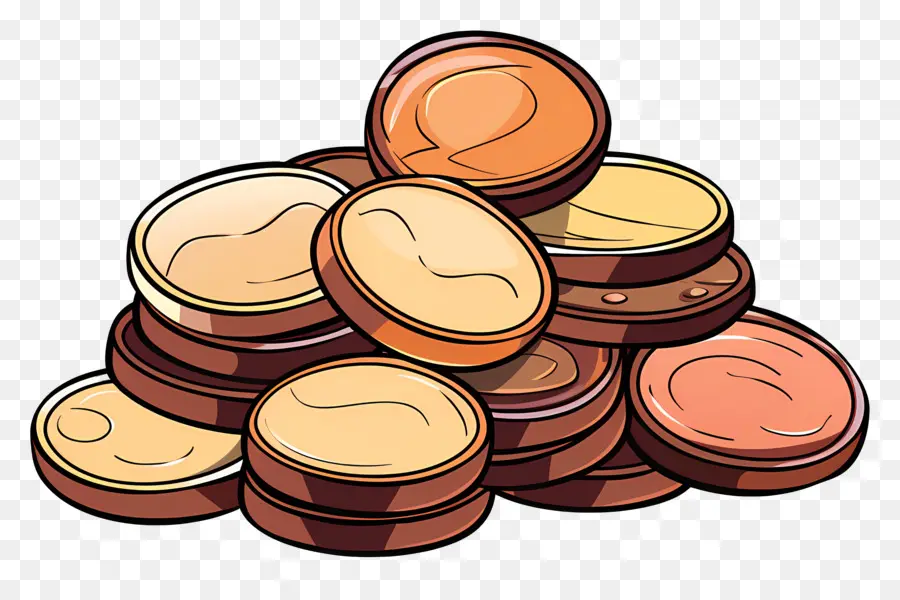 Monedas De Chocolate，Monedas PNG