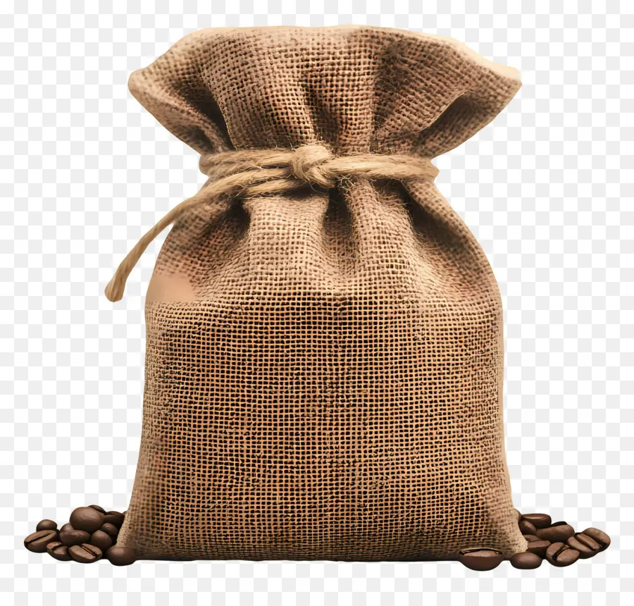 Bolsa De Café，Saco De Arpillera Con Granos De Café PNG