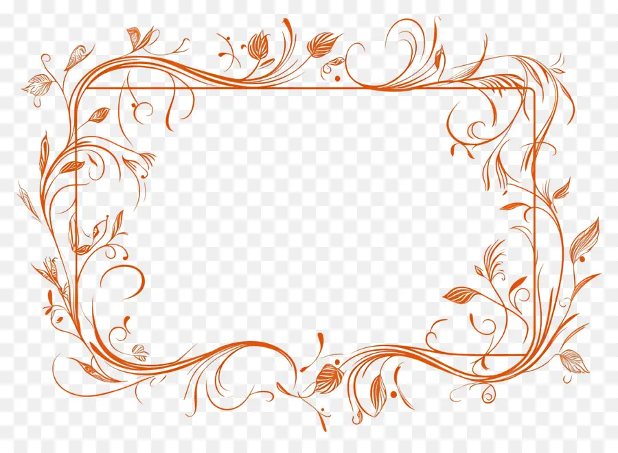 Marco Simple Rectangular，Marco Floral Rojo PNG