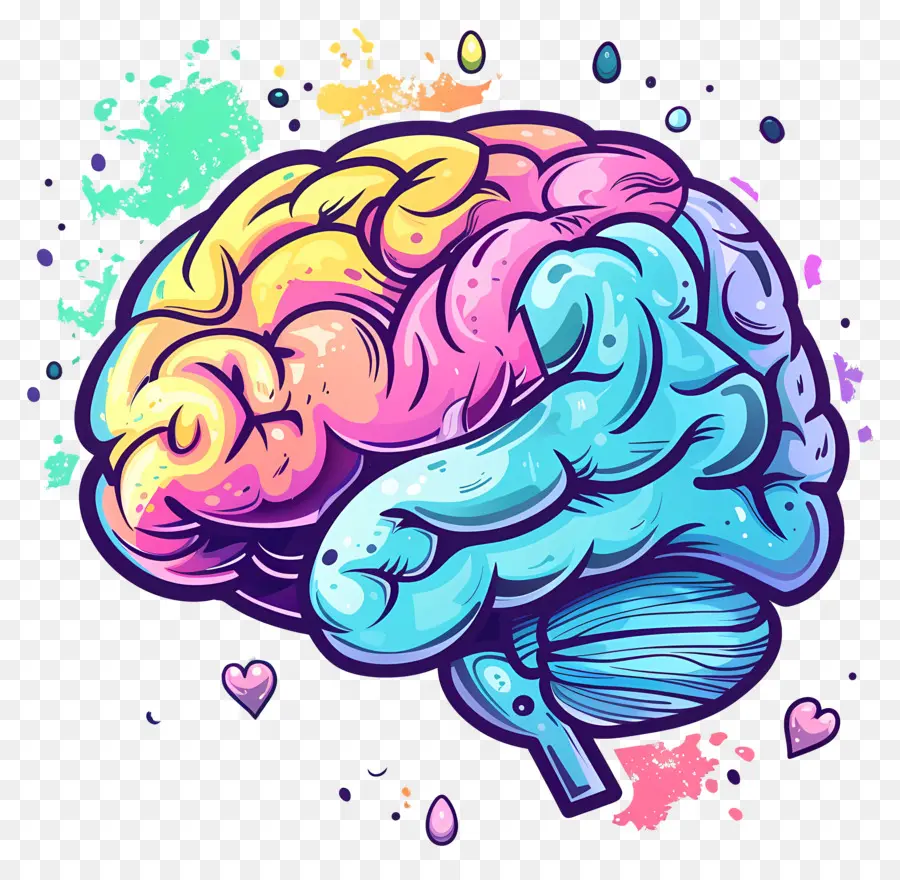 Cerebro Creativo，Cerebro Colorido PNG