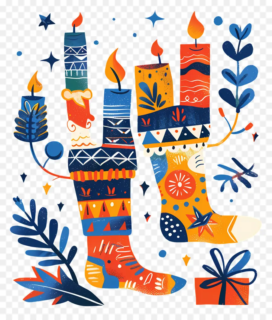 Medias De Hanukkah，Calcetines Decorativos PNG