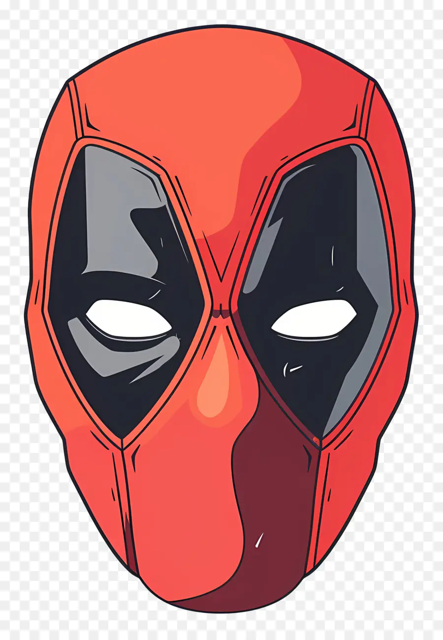 Cara De Deadpool De Dibujos Animados，Máscara Roja PNG