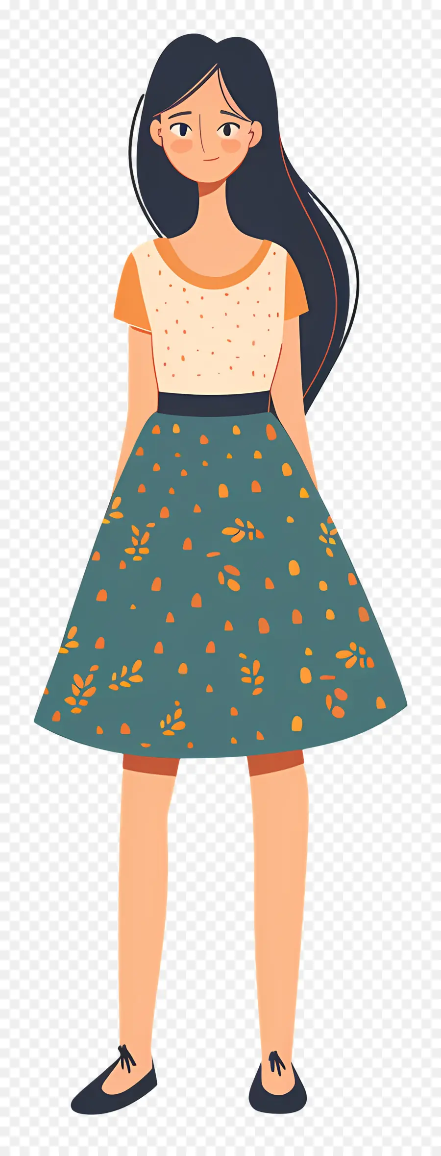 Mujer En Falda，Chica PNG