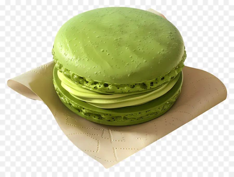 Macarrón De Matcha，Macarrón Verde PNG