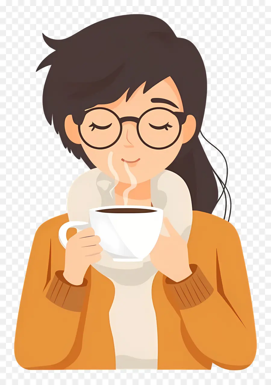 Tomando Café，Mujer Tomando Café PNG