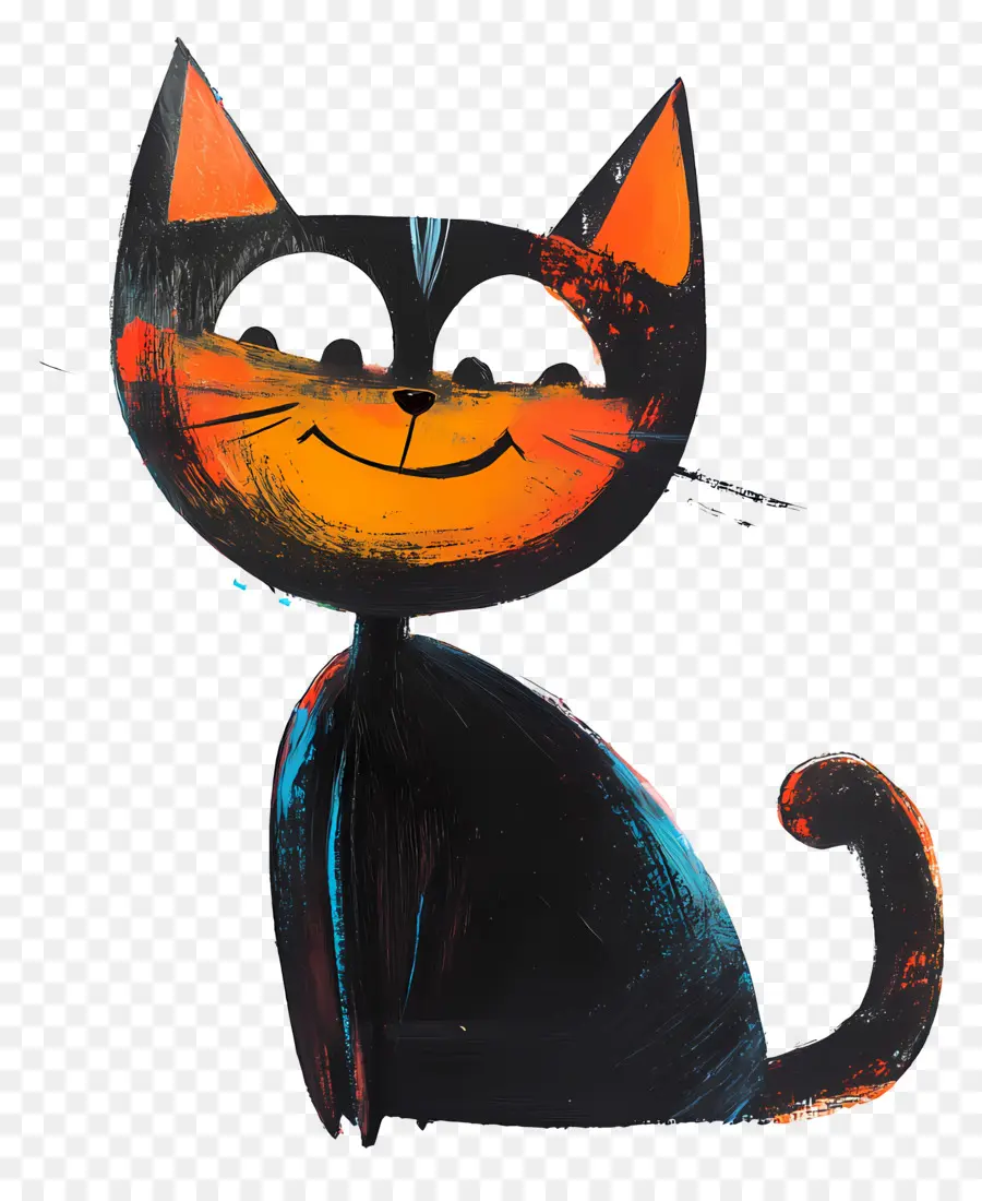 Feliz，Gato Negro PNG