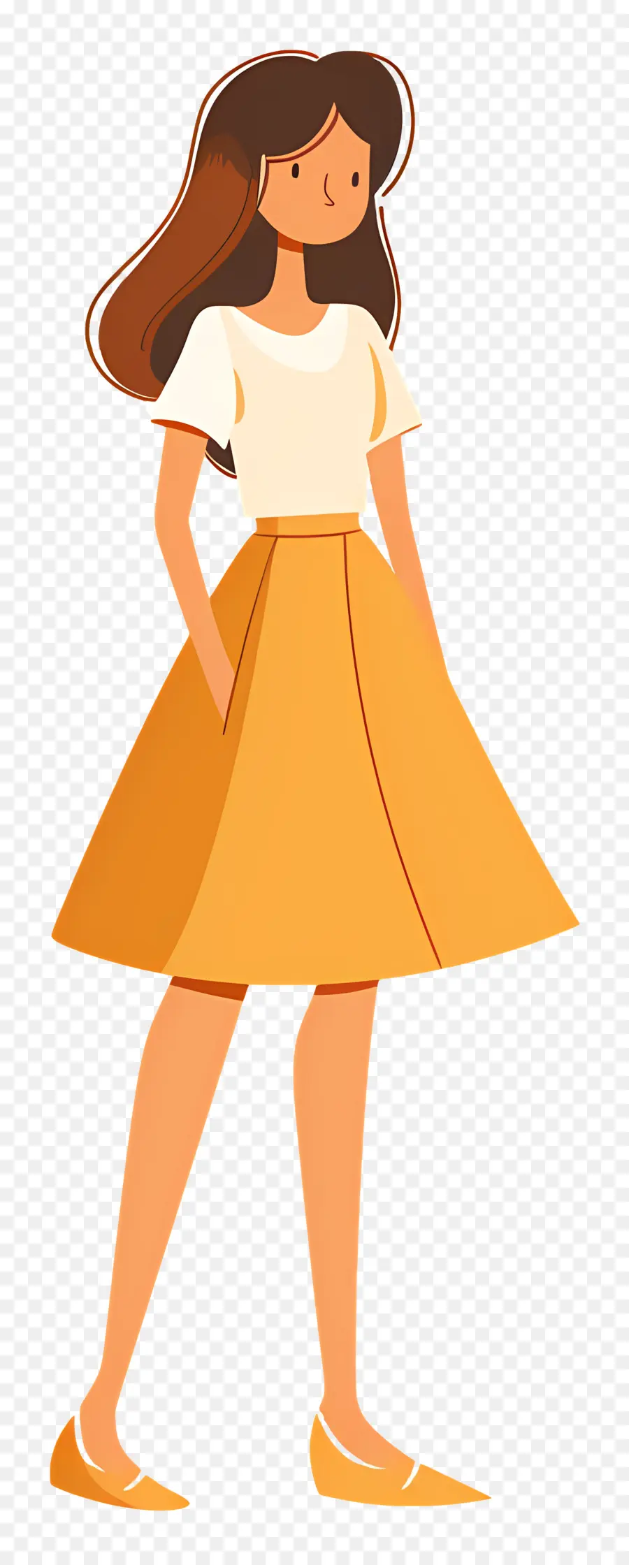 Mujer En Falda，Chica PNG