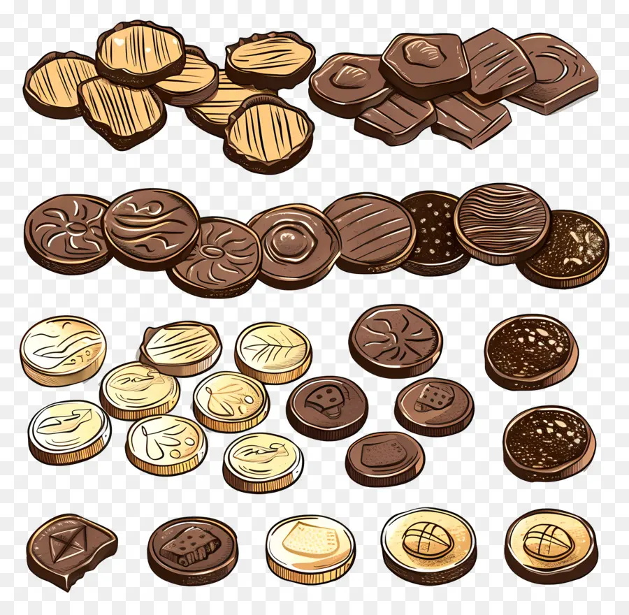 Monedas De Chocolate，Bombones PNG