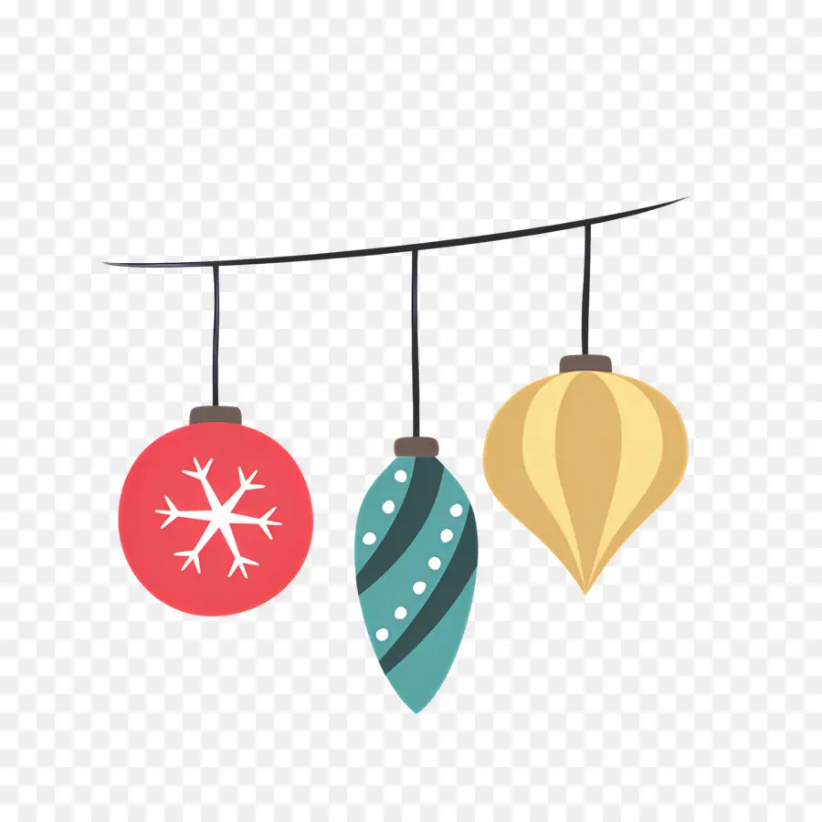 Luces De Cadena，Adornos Navideños PNG