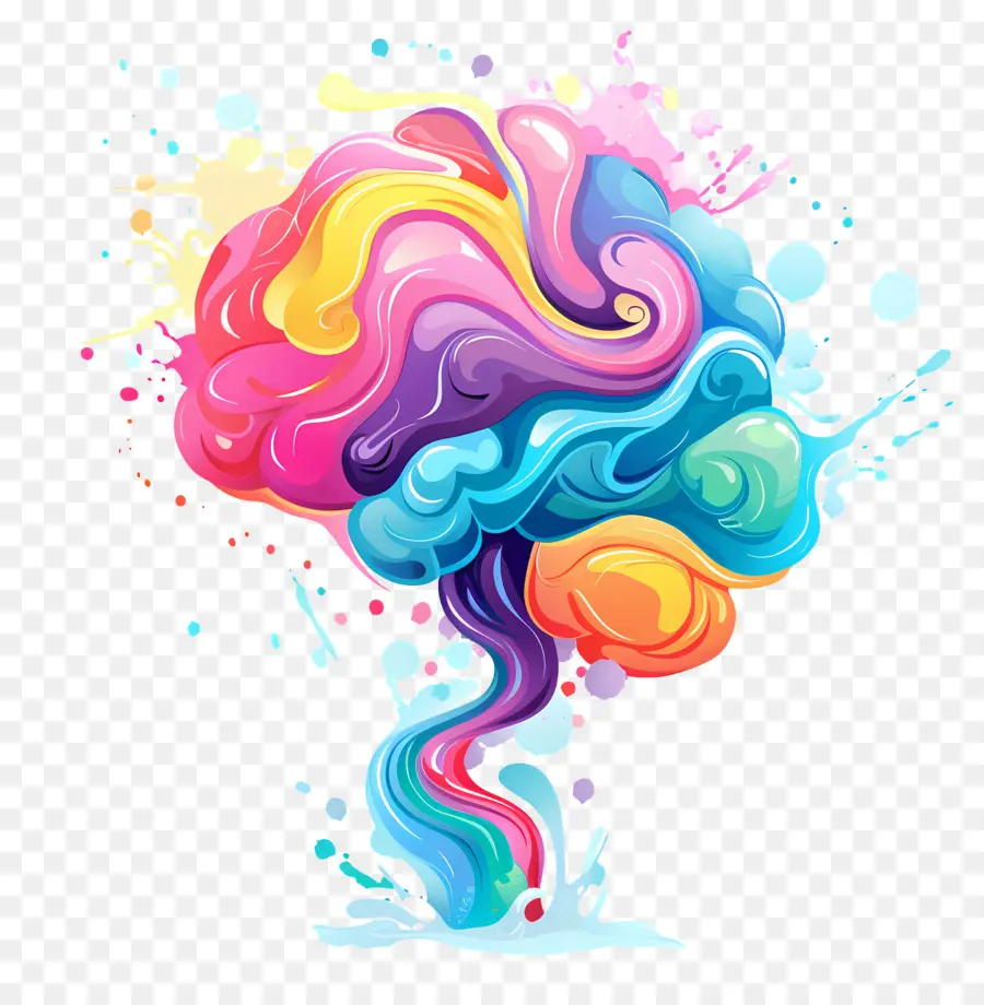 Cerebro Creativo，Cerebro Colorido PNG