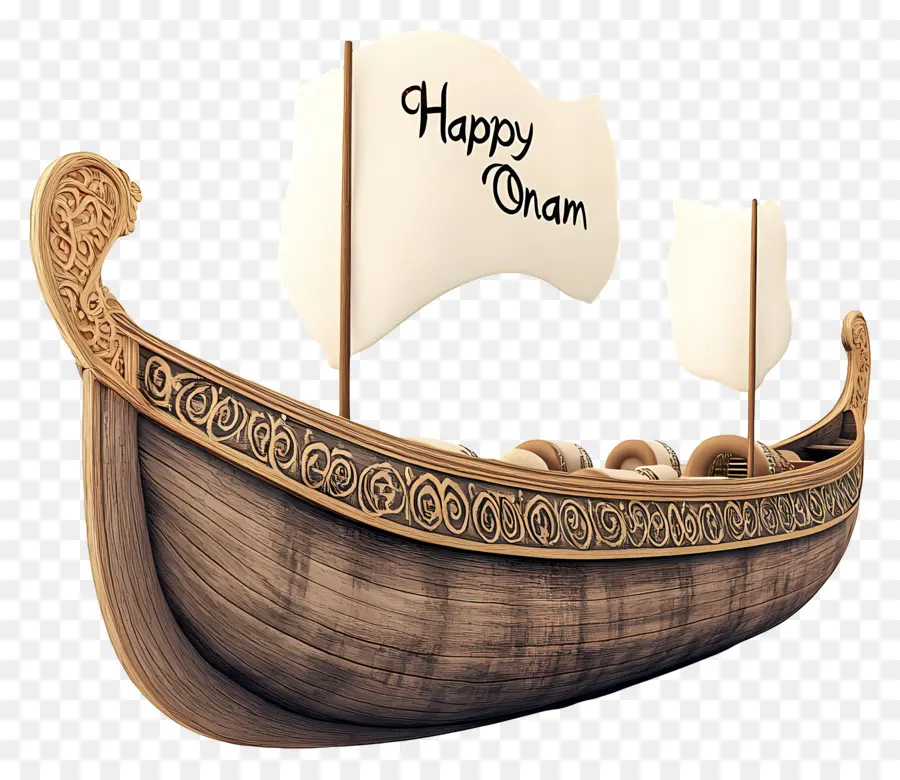 Feliz Onam，Barco Onam PNG