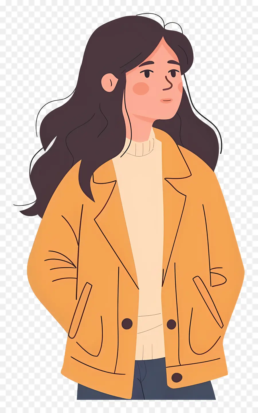 Mujer En Chaqueta，Chaqueta PNG