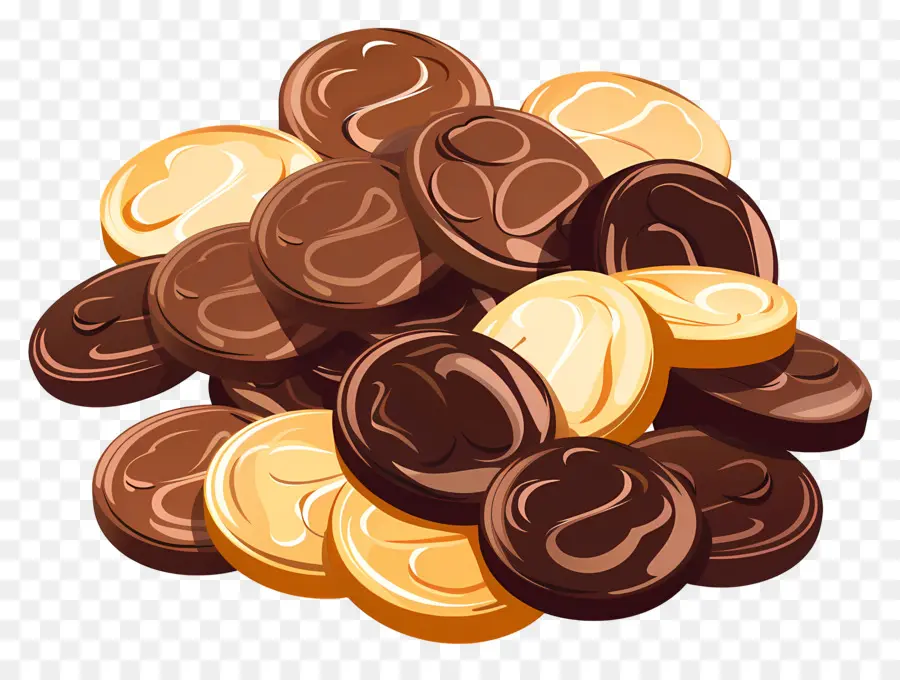 Monedas De Chocolate，Dulces PNG