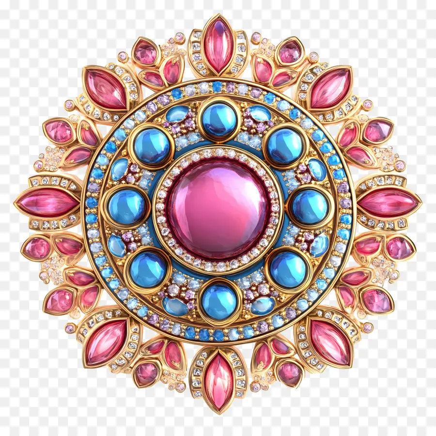 Kundan，Broche Joya De Colores PNG