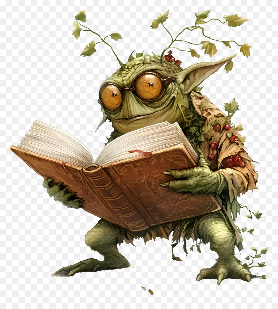 Gusano De Libro，Criatura Verde PNG