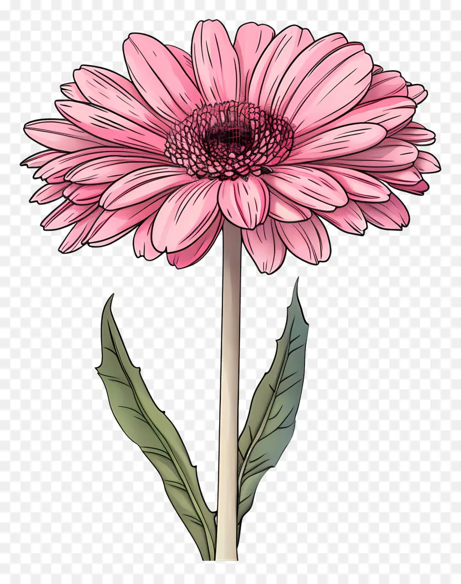 Gerbera Rosa，Margarita PNG