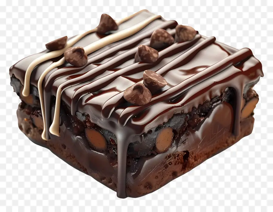 Brownie De Chocolate，Postre PNG