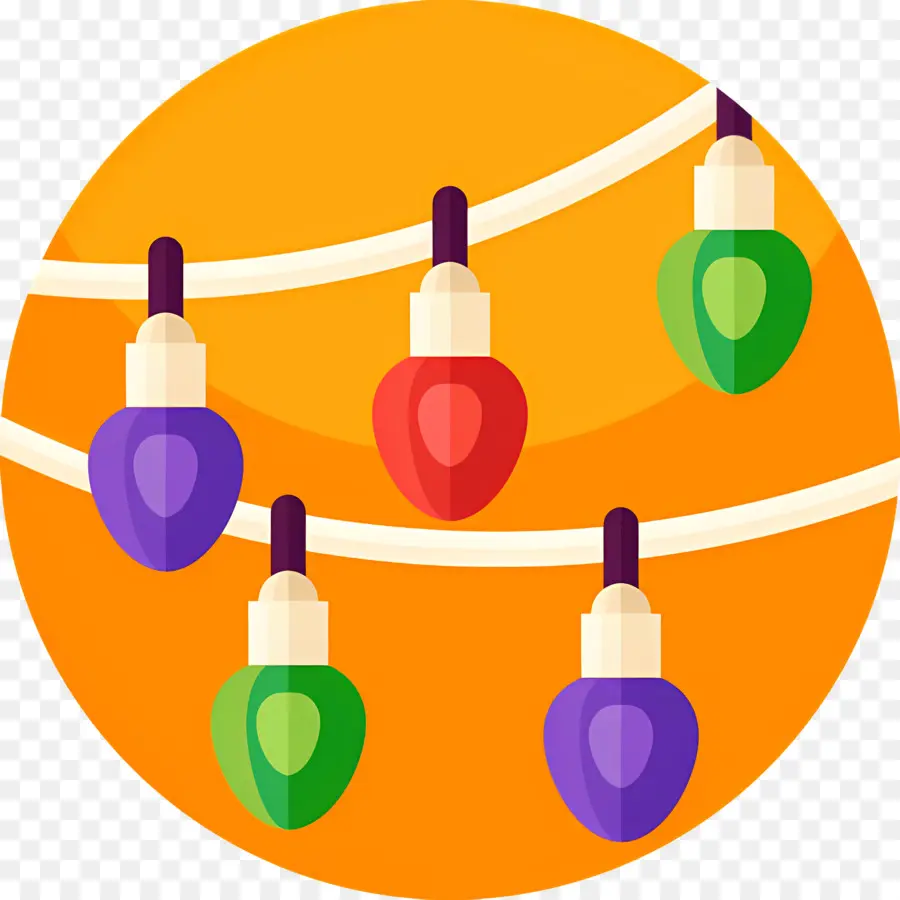 Luces De Cadena，Luces De Navidad PNG