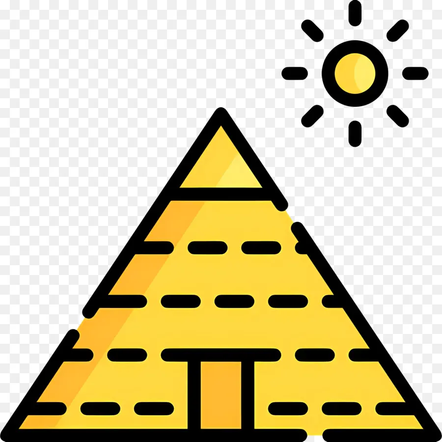 Pirámide，Sol PNG