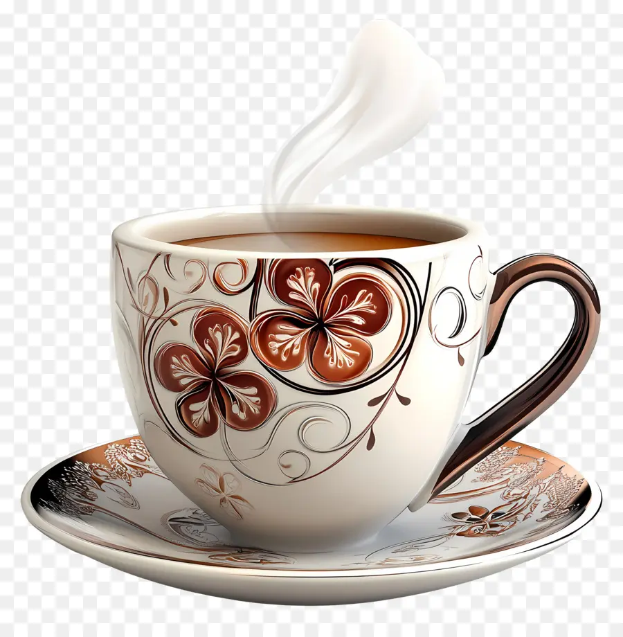 Café Animado，Taza Decorativa PNG