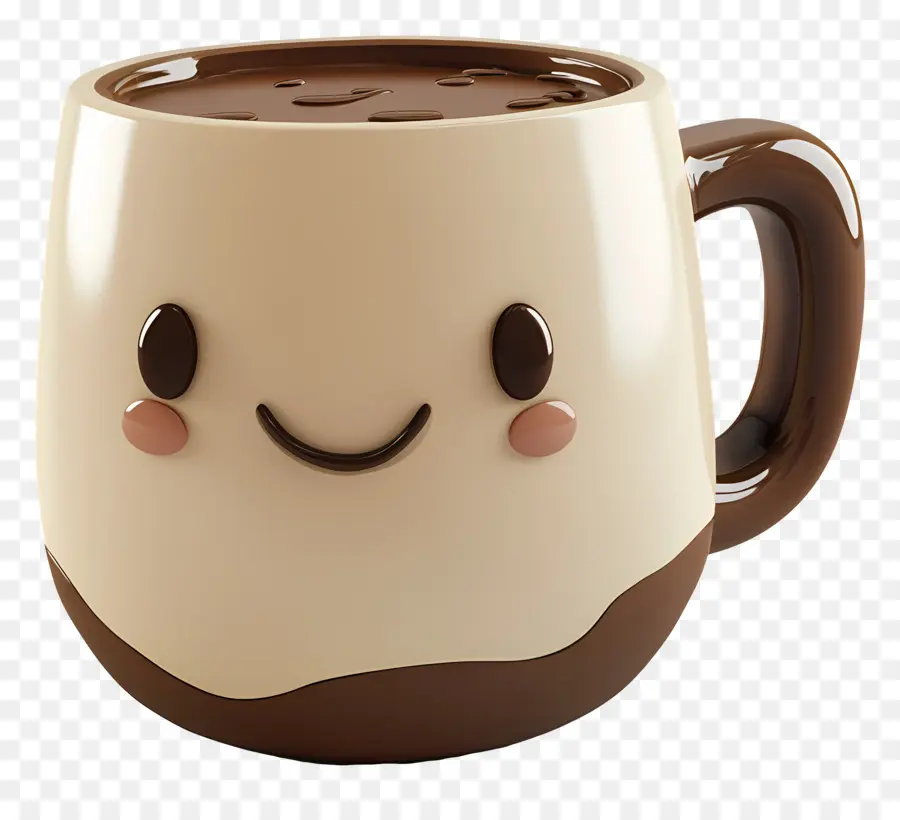 Café Animado，Taza Linda PNG