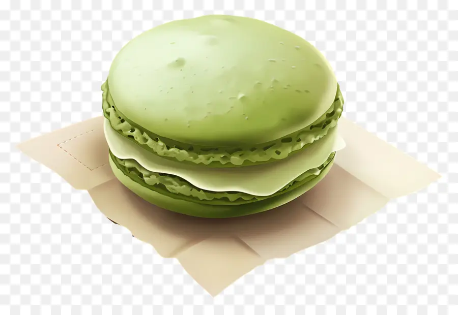 Macarrón De Matcha，Macarrón Verde PNG