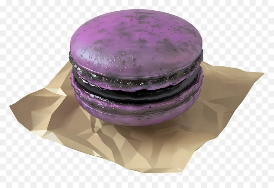 Macarrón De Grosella Negra，Macarrón Morado PNG