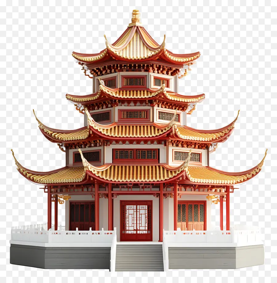 Templo Chino，Pagoda PNG