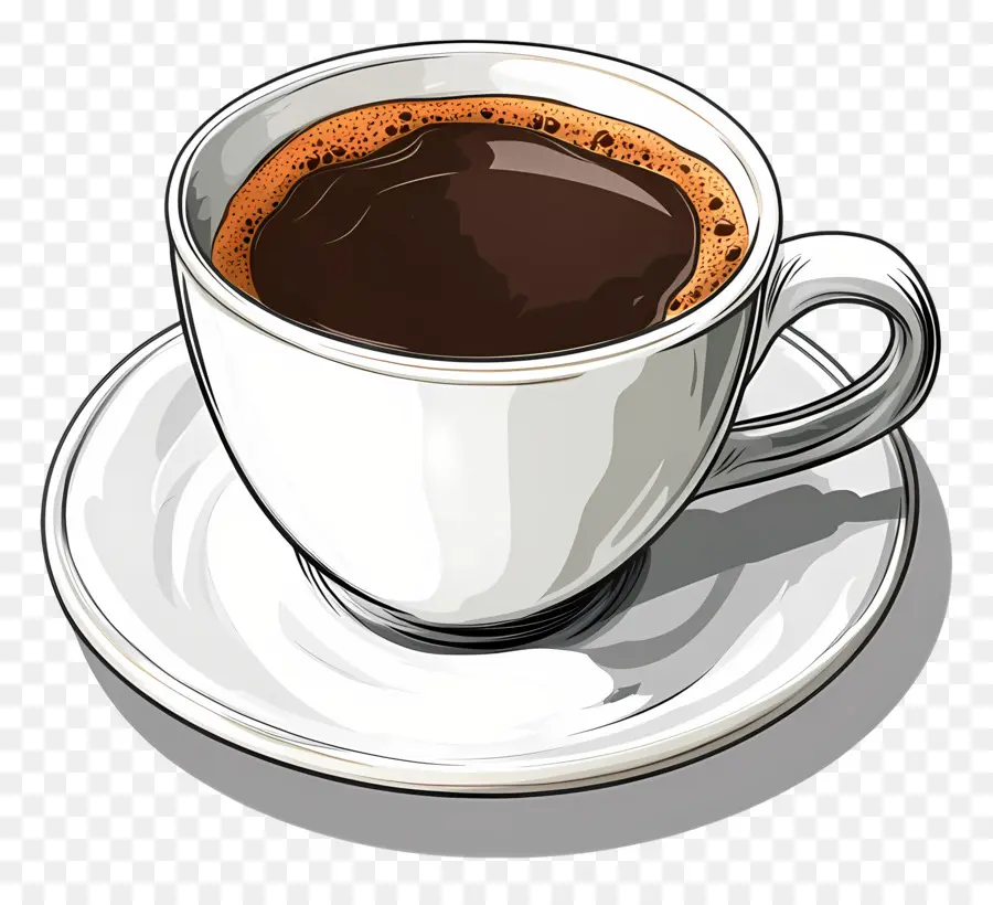 Café Negro，Taza De Café PNG