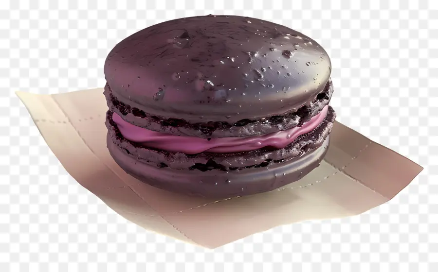 Macarrón De Grosella Negra，Macarrón Morado PNG