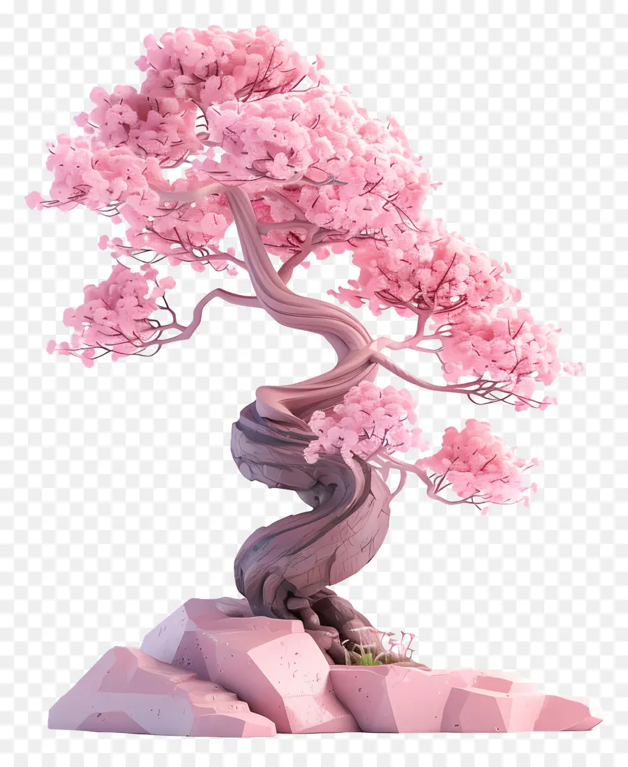 árbol Bonsái Rosa，Árbol De Flor De Cerezo PNG