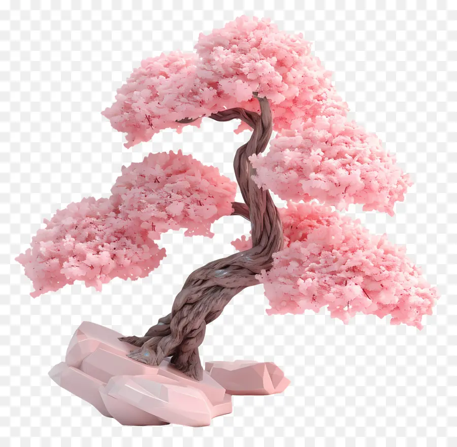 árbol Bonsái Rosa，Árbol De Cerezo En Flor PNG