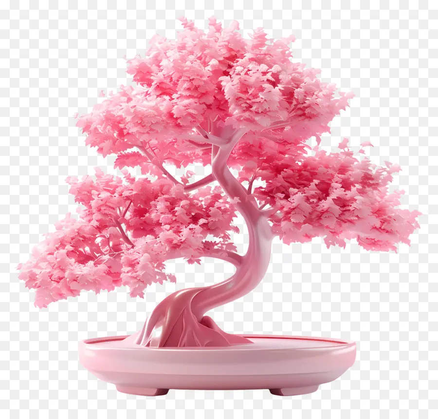 árbol Bonsái Rosa，Árbol De Cerezo En Flor PNG