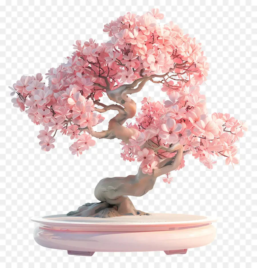 árbol Bonsái Rosa，Árbol De Flor De Cerezo PNG