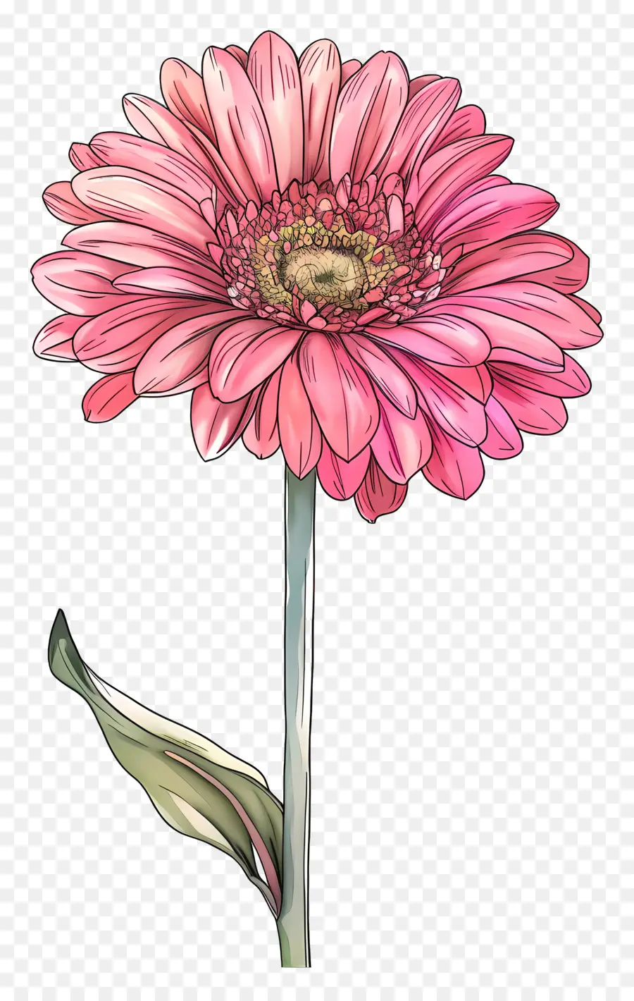 Gerbera Rosa，Margarita PNG