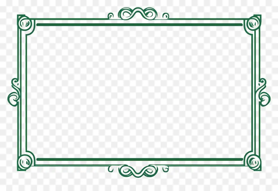 Marco Simple Rectangular，Marco Verde PNG