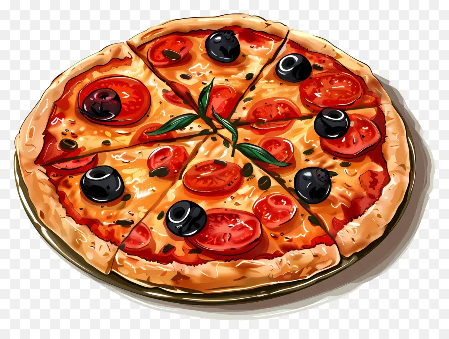 Pizza Griega，Pizza PNG