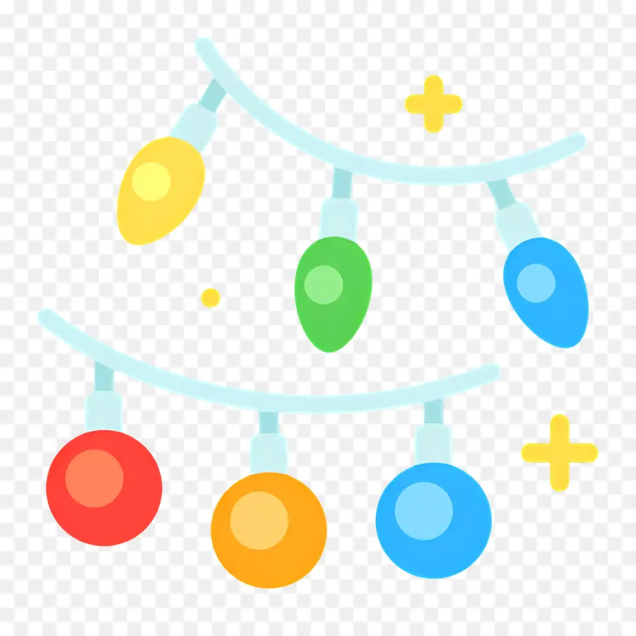 Luces De Cadena，Luces De Navidad PNG