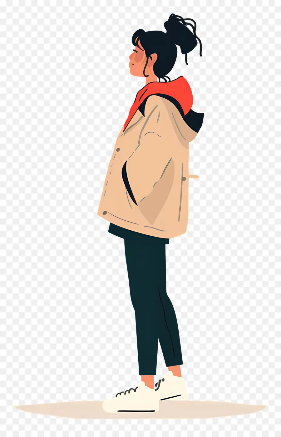 Mujer En Chaqueta，Persona Con Abrigo PNG