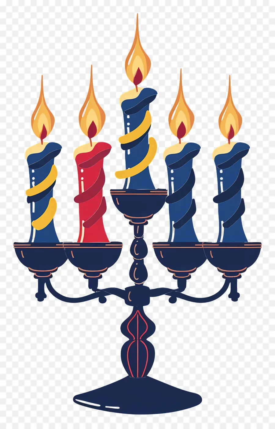 Vela De Dibujos Animados，Candelabro Con Velas PNG