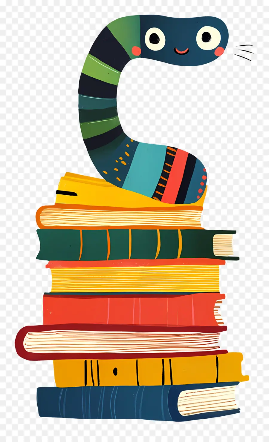 Gusano De Libro，Gusano Colorido En Los Libros PNG