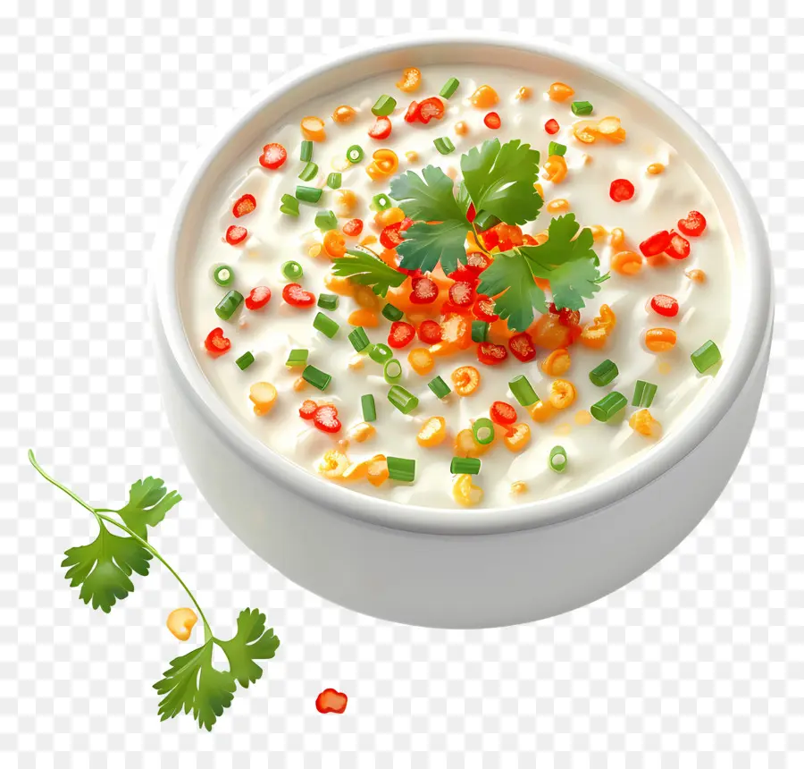 Boondi Raita Raita，Tazón De Sopa PNG